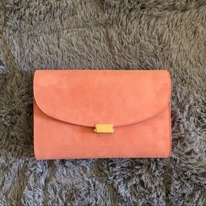 Mansur Gavriel Suede Flat Clutch NEW
